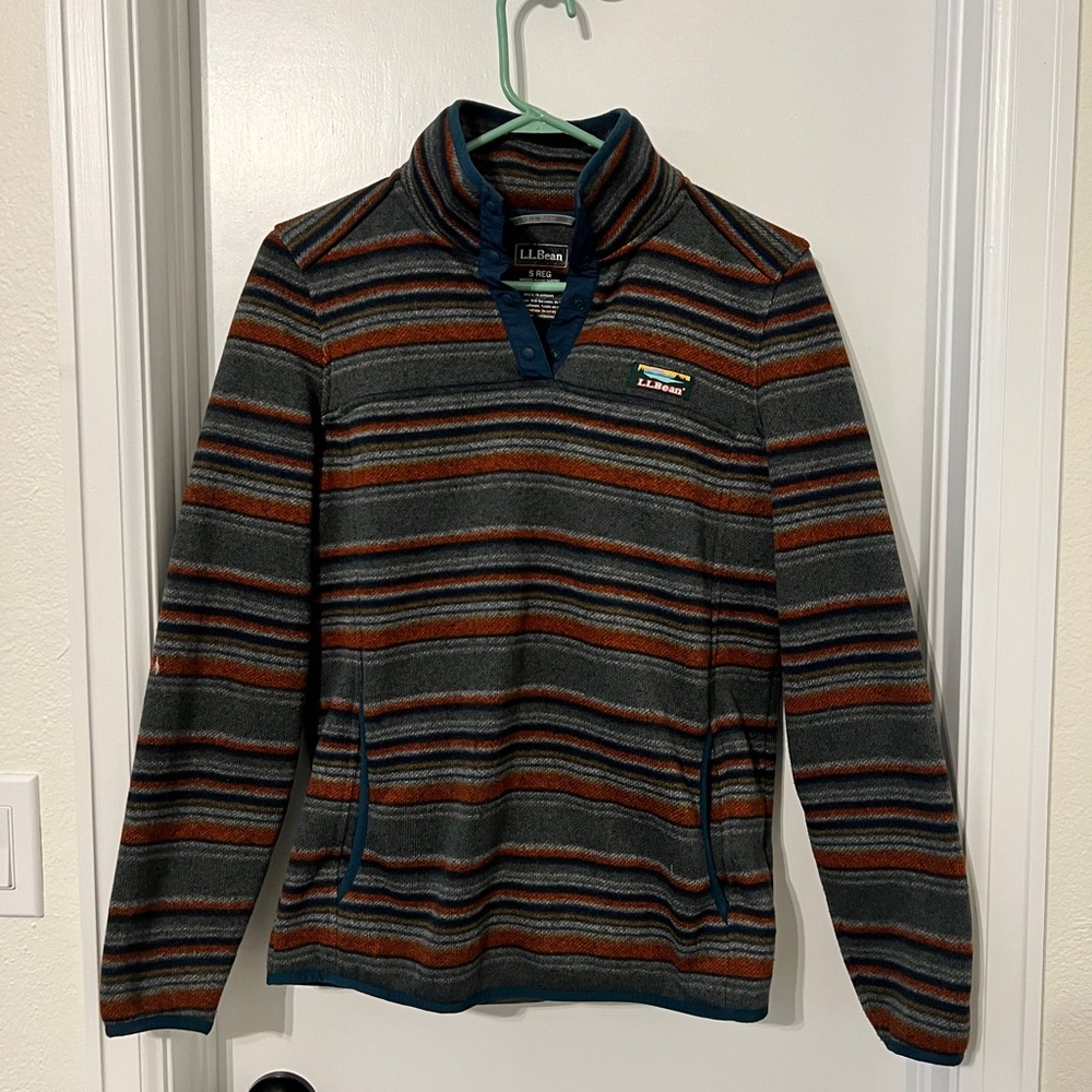 LL Bean snap pullover - small